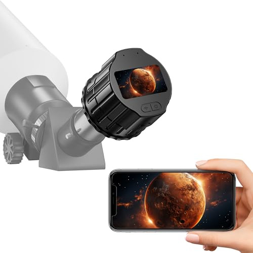 WiFi Telescope Camera Eyepiece, 64G Electronic Eyepiece Camera with 1.5 Screen, Astronomy Camera Fits to 28mm- 50mm Scopes, Perfect for Astrophotography, Birds Watching