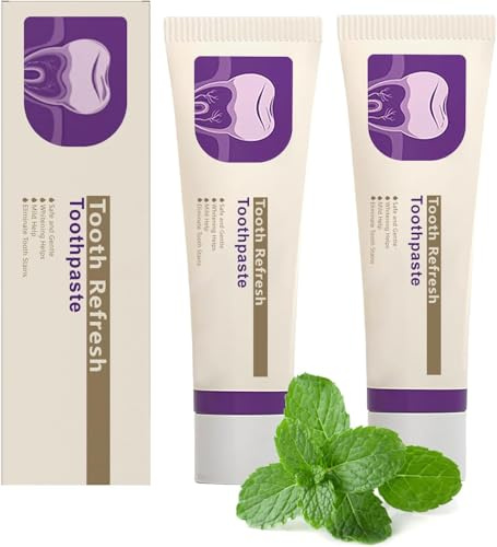Kreain Dentifricio Natural Tooth Refresh, dentifricio idrossiapatite, protezione dello smalto e rafforzamento dei denti, formula senza fluoro per denti sensibili (2)