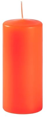 12 vaxljus diameter 5 cm höjd 15 cm - färg orange pumpa - livslängd 48 timmar - doftfri - Cereria Di Giorgio