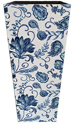 Rebecca Mobili Porta ombrello Portaombrelli Canvas Mdf Bianco Blu Vintage Ingresso Corridoio (Cod. RE6279)