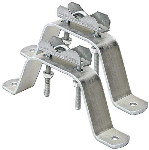 Steel Wall Mount/Pole Bracket 10 cm - Pole or Pole Mount up to 60 mm Galvanised Steel for Satellite Antennas, Radio DVB-T2, LTE, Parasol, Sun Shade