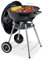 Relaxdays Barbecue a Sfera con Coperchio, Ripiano e Raccogli Cenere, Pieghevole e Portatile, Griglia da ∅ 40 cm, Nero