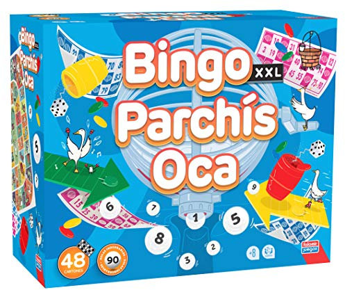 Falomir- Bingo XXL Premium + Parchis + Oca, Multicolor (31063), 8+ años