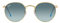 Ray-Ban Round Metal RB 3447 Herren-Sonnenbrille, Hellgrün, Gold/Grau Shaded Green 50/21/145