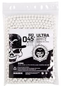 Bolsa de 1000 Bolas de 0,45 Gramos biodegradables Blancas Airsoft Duel Code