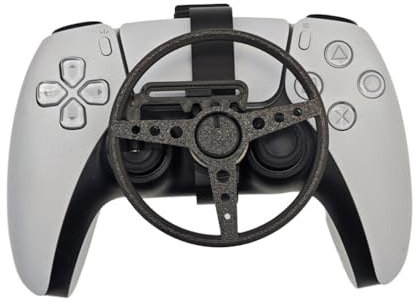 LiLiTok Para PS5 y para PS5 Slim Game Mandos Mini Volante, Impresión 3D Racing Rueda Gaming Volante de repuesto para Playstation 5 Slim Accesorios