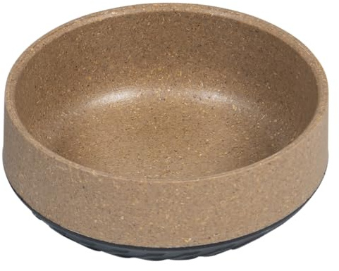 Jack And Vanilla, Ciotola Antiscivolo in bambù Ecologico per Animali, capacità 350 ml, Design Moderno ed Elegante, Ideale per Cani Piccoli e Medi, Beige Ø12 cm, Modello Bon Appetit