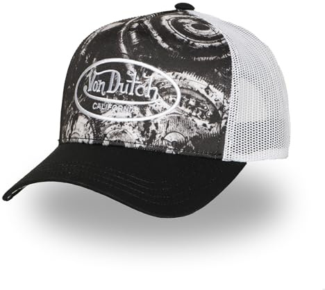 Von Dutch Cappello Uomo e Donna, Trucker SUBLI, Nero 06