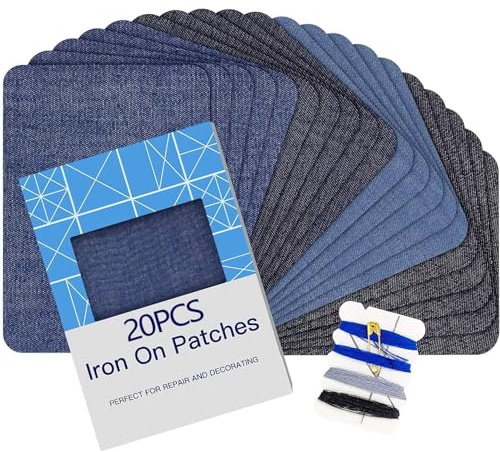 HTVRONT 20 Pack Iron on Patches for Clothes（3 by 4-1/4）