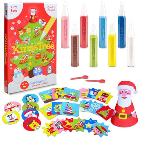 Sabbiarelli – Kit Christmas Tree 3-99 | Set di Sand Art: Addobbi di Natale