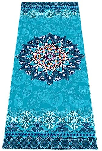 Extra großes Yoga-Handtuch188cm x 70 cm Gummigriff-Punkte, rutschfeste Unterseite, schnell trocknend, Fitness-Handtuch, Yoga-Matte, Handtuch für Hot Yoga, Pilates, Fitness, Meditation, Reisen