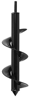Coclea da Giardino Attrezzo per Punta da Trapano Fioriera Fioriera Scavatrice a Spirale Cortile Esterno Giardinaggio Piantare Attrezzo per Scavare Buche nel Terreno,Black,290x80mm