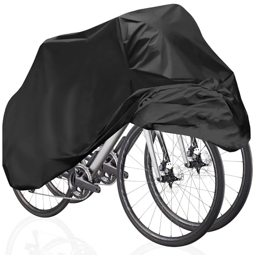 Telo copri bicicletta da esterno 2 bici impermeabile universale resistente all'acqua raggi UV polvere Materiale PEVA ad alta resistenza 240x140 cm