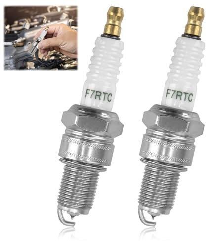 SMCEHEYA 2x F7RTC Spark Plugs for Lawnmower - NGK 5534/BPR7ES, Bosch WR5D/WR5DC/WR5DP, Champion OE008/OE091/RN2C Universal Spark Plugs