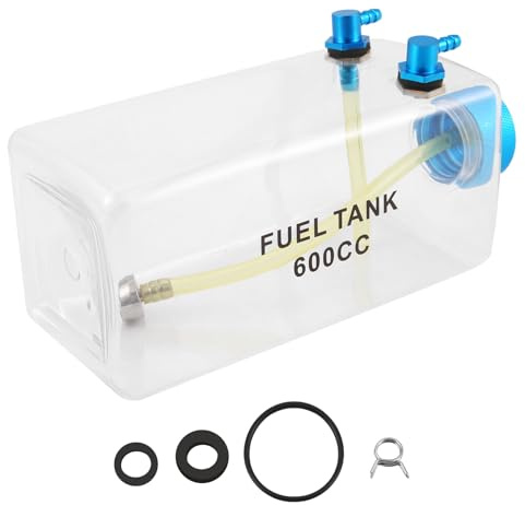 Reinscer Tanque de combustible gasolina botella de plástico transparente 600CC CNC para RC Gas y Nitro Avión
