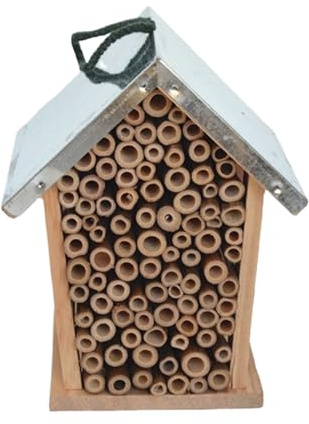 Marienkäferhaus – Hummelhaus | Holz Marienkäfer Lebensraum | Dekorativer Nistkasten für Marienkäfer Florfliegen Outdoor Garten Hinterhof Balkon Bauernhof