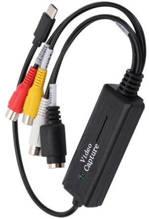Gramigg S Video To USB C Cable Adapter Converter Video Captures Card Adapter PC Cable For NTSC Captures Device