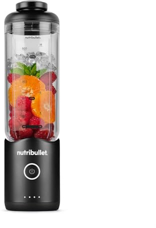 nutribullet Flex Personal Blender Black - Powerful Enough to Crush Ice & Blend Frozen Fruits & Nuts - Travel Ready Detachable 500ml Cup with Leakproof Sip Lid