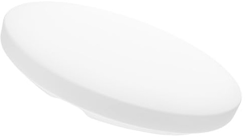 SOLUSTRE Cubierta Para Lámpara De Techo Redonda 22,5 Cm De Plástico Blanco, Pantalla Led Antideslumbrante Cierre Giratorio, Compatible Para Cocina, Balcón y Pasillo, Repuesto Para Luminarias