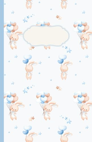 Notizbuch Baby Junge mit süßen Häschen mit Luftballons: Notebook Babyboy / It's a boy Notizbuch / 100 Seiten, liniert / Liebevolles Geschenk zur Schwangerschaft, Babyshower, Babyparty, Geburt, Taufe