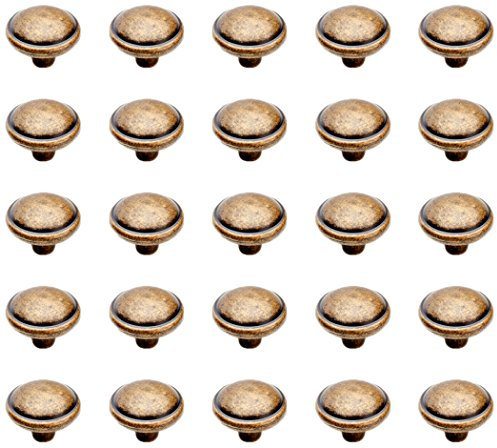 Emuca 9160008 Pomolo per mobile, Ø32mm, Zama, Bronzato, Set di 25