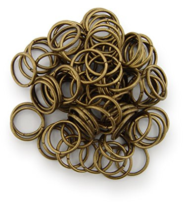 Binderinge/jump Rings 10mm Durchmesser Farbe Antik Bronze 15g ca.80 Stk