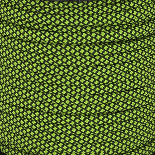 MOPHOEXII Paracordrulle 160 fot 4 mm 7 inre strängar 100% nylon fallskärmssladd (grön svart)