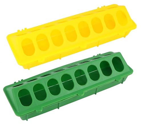 Supvox Lot de 2 gamelles pour pigeons - Nourriture pour poules - Abreuvoir pour cage - Distributeur de nourriture pour oiseaux - Nourriture pour bébé - Mangeoire pour pigeons - Mangeoire pour pigeons