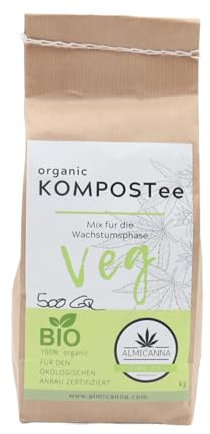 ALMICANNA: Bio KompostTee Veg pour cannabis en phase de croissance 0,5 kg – Booster microbien pour plantes et sols