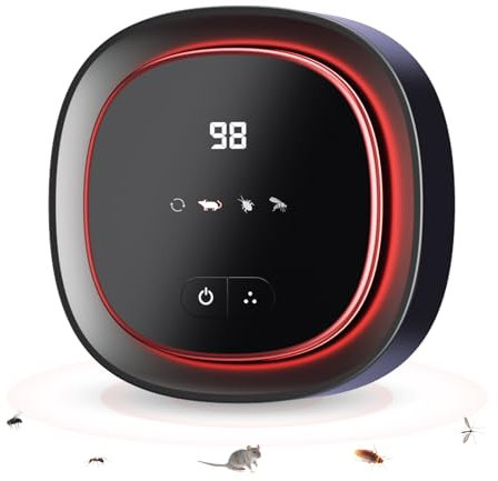 Mäuseschreck, Plug-in-Ultraschall Mäuse Vertreiben mit 4 Modi, 360°-Abdeckung Rattenabwehr Innenbereich Elektronisches Mücken- und Kakerlakenabwehrgerät für Mäuse, Insekten, Nagetiere, Fliegen