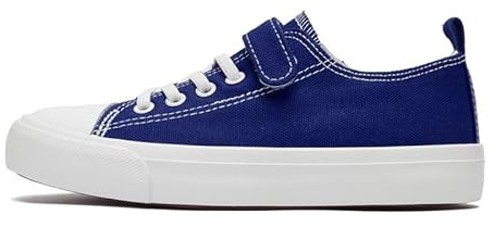 Xinran & Shengli Scarpe per Bambini Unisex Ragazzi e Ragazze Scarpe in Tela da Passeggio per Bambini Canvas Scarpe Sportive da Ginnastica, Blu reale, 28 EU