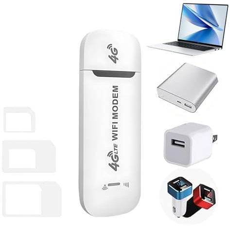 Mobile 4G LTE Wi-FI Dongle,Router WiFi Móvil para Coche Surf Stick Contrato Dongles con Soporte de Ranura para Tarjeta SIM Aguja de Tarjeta,Portátil LTE