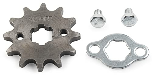 SIKUAI Kit pignone catena anteriore 420 12T 17mm per 50cc 70cc 90cc 110cc 125cc Pit Dirt Bike ATV, acciaio