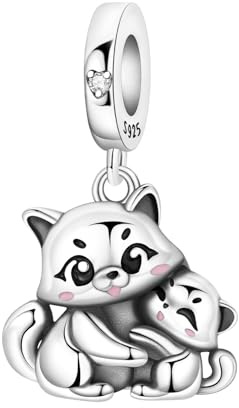 925 sterling silver pärlor berlocker hänge för armband björnpärlor berlocker hund berlocker djur berlocker, kompatibel med europeiska armband och halsband för kvinnor smycken gåva