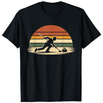 Bandera Americana Curling Camiseta Rizador Piedra Deslizante Camiseta
