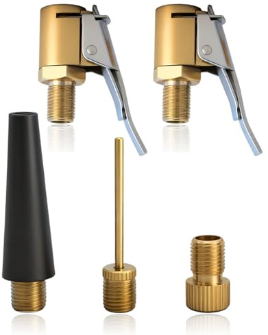 Kit adaptateur valve vélo compatible avec Bosch EasyPump, adaptateur Presta Schrader universel, embout valve auto pour pompe à air, aiguille ballon, accessoires gonflage vélo voiture pneus ballons