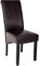 tectake® Esszimmerstuhl, Kunstleder Stuhl bequem mit hoher Rückenlehne, Küchenstuhl, Esszimmerstühle für Küchentisch, edle Dining Lounge, Wohnzimmer Essecke, Küchen Polsterstuhl - Cappuccino