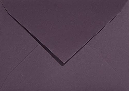 Netuno 25 kuvert lila DIN B6 12,5 x 17,5 cm ädel och elegant | 120 g Keaykolour Prune – högkvalitativa violetta kuvert för födelsedag, årsdag, konfirmation, inbjudningar, inbjudningskort