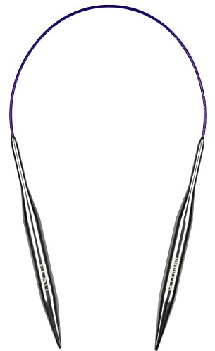 Aeelike Rundstricknadeln Set 9,0 mm, Edelstahl Rundstricknadeln mit Farbiges Stahlseil, 40 cm Metall Rundstricknadel Set, Ergonomische Stricknadeln Rundstricknadel für Anfänger, Erwachsene, Profis