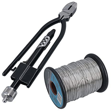 AB Tools 230mm H/D Lock Wire Lockwire Pliers + 125 Metres 0.8mm Stainless Steel Wire