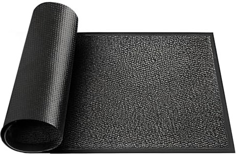 KEPLIN Dirt Catching & Water Absorbent Doormat - Non-Slip Backing, Easy Clean, Durable & Washable - PVC Bottom & Polypropylene Fiber - Indoor & Outdoor Use - All Year Round (50x80cm)