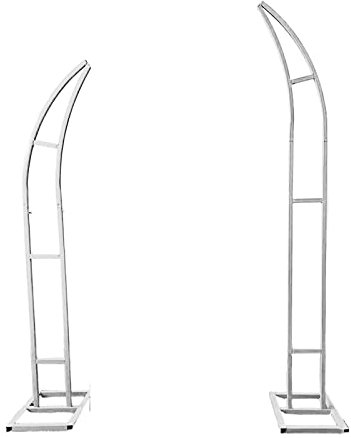 Arco de boda de metal en forma de luna con soporte para decoración de ceremonias al aire libre e interior, ideal para jardín, plantas trepadoras, bodas y fiestas de cumpleaños