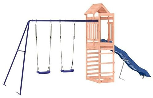 Torre da gioco in legno massello Douglasie – Giocattolo durevole per bambini | Robusto telaio da arrampicata per giardino e cortile | Naturale e sicuro