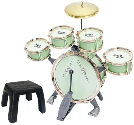 predolo Ensemble de Batterie pour Enfants, Instruments de Musique à Percussion, Jouet de Coordination œil-Main, kit de Batterie de Jazz pour Cadeau de fête