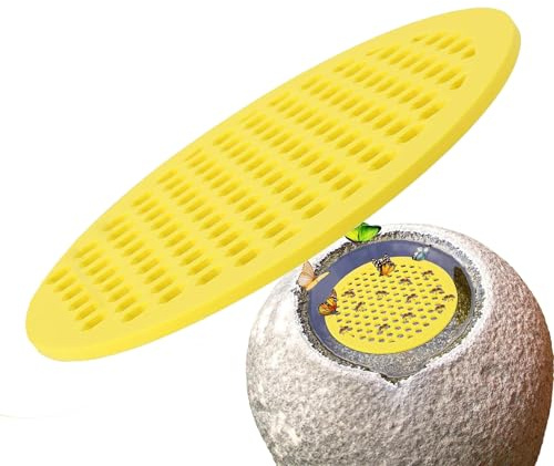 Estación de riego de Abejas – Dispensador de Agua para polinizadores, Isla de alimentación de Panal para, Bandeja de jardín para Exteriores, baño de de la SED, Plataforma para Beber con Acceso