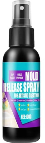 Spray Desmoldeante | 100 g agente desmoldante | spray liberador resina | para Fabricación y Moldeo de Velas, Jabón, Hormigón, Yeso, Hogar, Taller, Garaje, Sala de Manualidades, Estudio