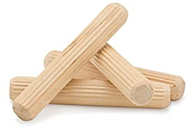 Wooden Dowel Pins 3 x 1/2 inch, Pack of 50 Fluted Dowel Joints for Woodworking, Furniture and Crafts, by Woodpeckers