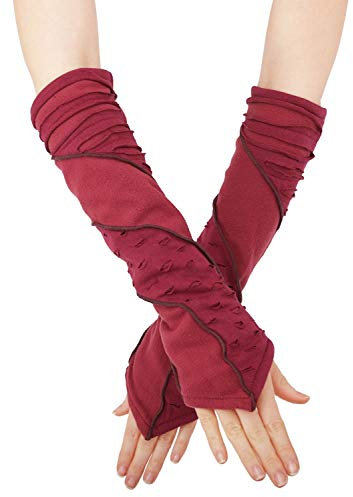 PUREWONDER Damen Armstulpen Handstulpen Design Nr. 8 Farbe Rot