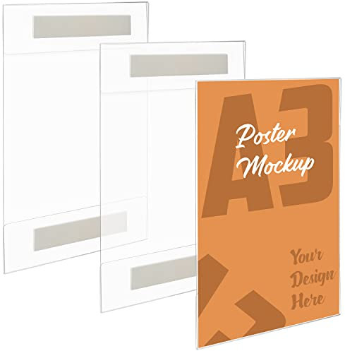 Kurtzy Selbstklebende Sichthüllen A3 (3Stk) - Prospekthüllen Selbstklebend Kratz- & Bruchresistent - Acryl Sichttaschen Glasklar mit Klebestreifen Wand für Büro, Laden & Restaurant - Ohne Bohren