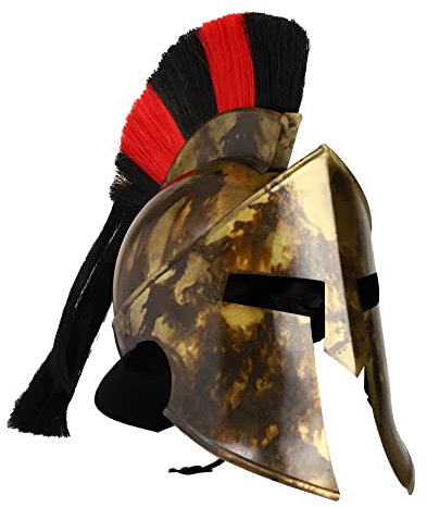 Brainmart Casque médiéval Spartan Armure King Leonidas Casque grec pour adulte Roman 300 avec support SCA LARP Cosplay Costumes pour homme | Halloween et drame
